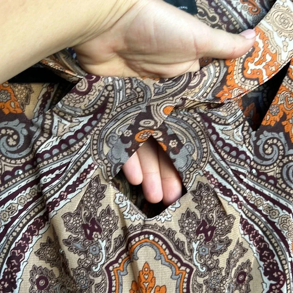 INC International Concepts Bohemain Shirt | Mesh | Paisley | Boho | Bohemian - Picture 7 of 10